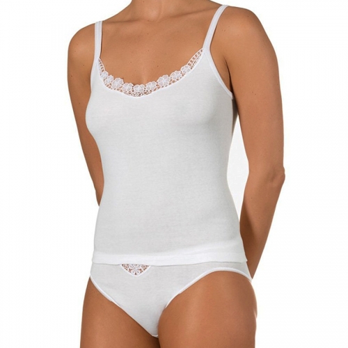 Nina von C. Damenwäsche Daily mit Spitze Trägerhemd Mittelträger 3er-Pack