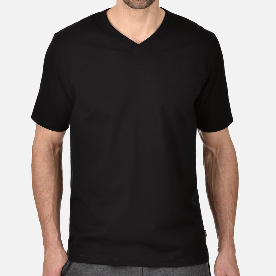 T-Shirt V-Ausschnitt Trigema - kurzärmlig Dessous-Insel 37203 Deluxe-Single-Jersey