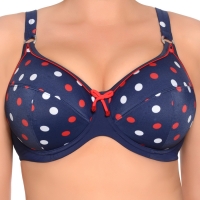 Ulla Bademoden Lima Bikini-Oberteil mit Bügel navy-dots 9522